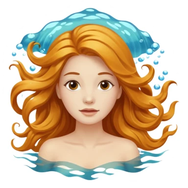 Underwater woman sticker