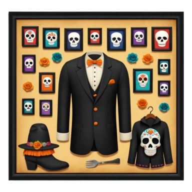 Day o the death, missing people(not found), movie, museum,,culture,museum in mexico, clothes o missing people,, witchcraft sticker