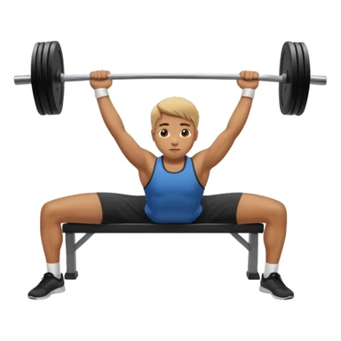 gym press de banca acostado con barra sticker