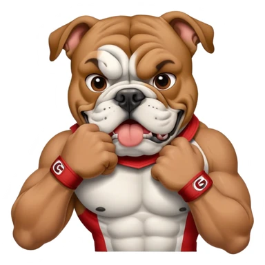 georgia bulldog with hand choking sticker