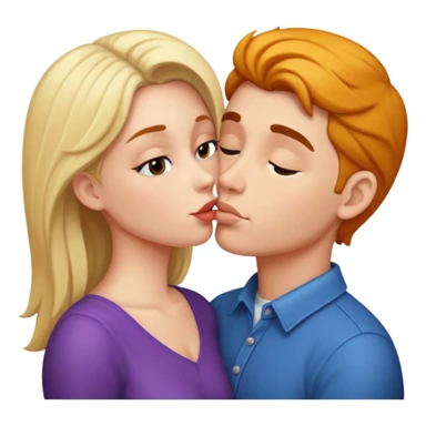 couple kissing  sticker