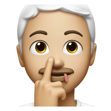 Kissy face with peace hand sticker