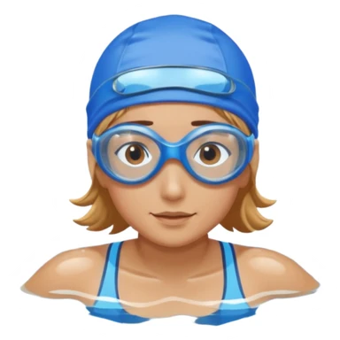 person swimming laps in pool sticker