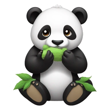 Panda eating cotton candu sticker