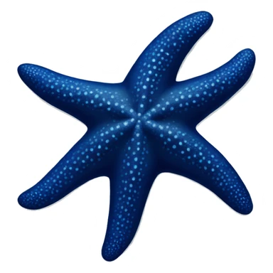 dark Blue starfish no face sticker