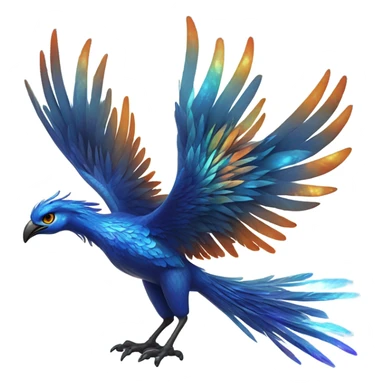 Blue phoenix sticker