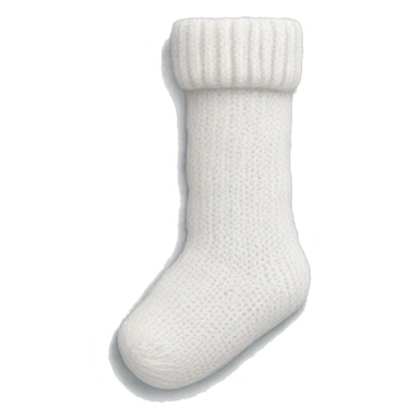 white knitted sock sticker