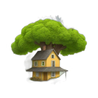 Une maison dans un arbre avec Jean du Jardin sticker