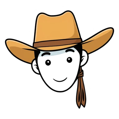 Cowboy hat sticker