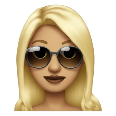 Blonde superficial superstar with big sunglasses  sticker
