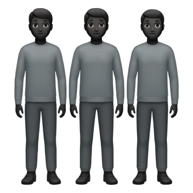 grey silhouette of a group of three sticker