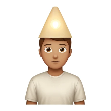 eine Person steht und wird von einer Lampe angestrahlt, sichtbarer Lichtkegel, neutraler Hintergrund sticker