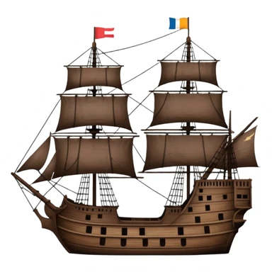 Batavia the Dutch East India Company ship, no flags sticker