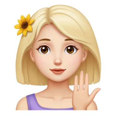 Girl saying thanks  sticker