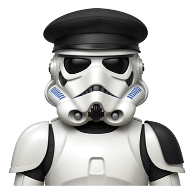 Stormtrooper wearing black beret sticker