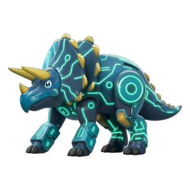  exotic futuristic modern cyber-Fakémon-Digimon-Trico-creature sticker