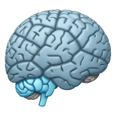 A brain with a loading bar which is filling underneath sticker