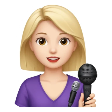 Girl with Microphone sticker