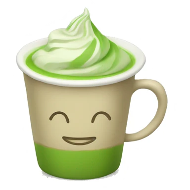 Matcha latte cup sticker