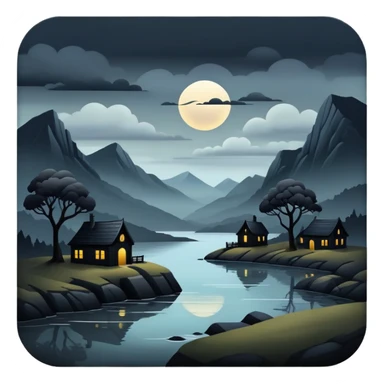 Gloomy beautiful edgy aesthetic full scenic SCENERY sticker