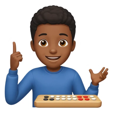 Black Boy playing a game sticker
