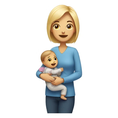 Mom with baby sticker