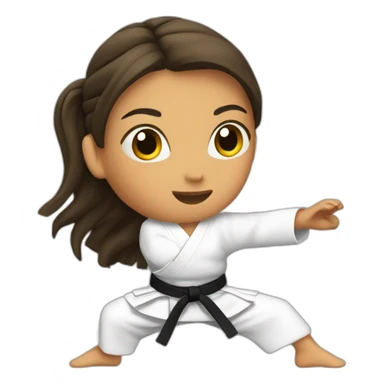 karate girl sticker