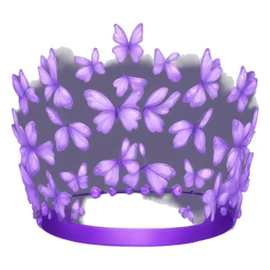 Tiara made of purple butterflies sticker