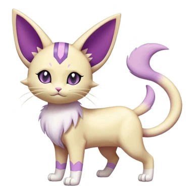 Espeon-Meowth-Skitty-Fakémon-hybrid-creature (full body)  sticker