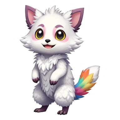  Colorful Kawaii Trico FurSona Fakemon Full Body sticker