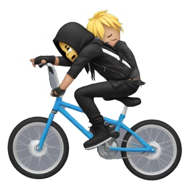 emo falling off bike sticker