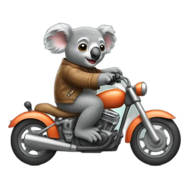 Koala riding a motorcycle sticker
