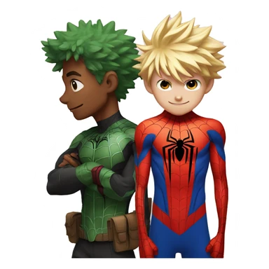 Spider-man and Bakugo sticker