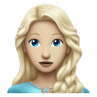 nordic pleiadian with thin face long blonde hair and blue eyes sticker