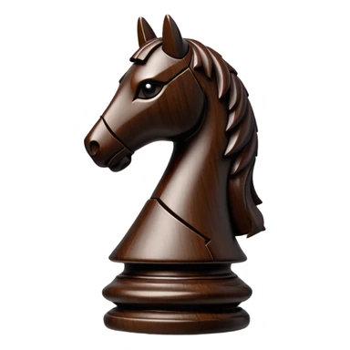 piece of chess knight in dark sticker