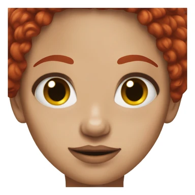 girl with red hair and black streaks with piercings sticker