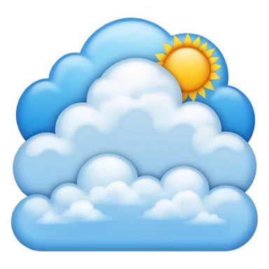 create an image of a sunny sky with blue clouds for professional linkedin background sticker