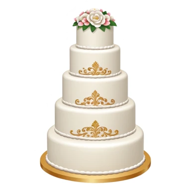 wedding cake white 3 tier sticker