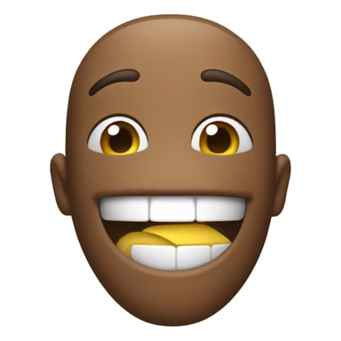 Face smiling with something in mouth sticker