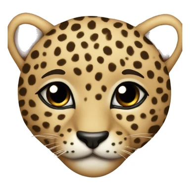 Cute Leopard with heart for eyes sticker