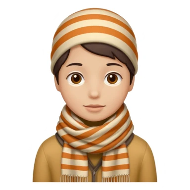 Character with striped Scarf sticker