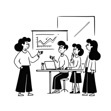 a manager communicates with or manages people sticker