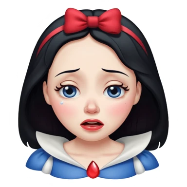 Snow white crying sticker
