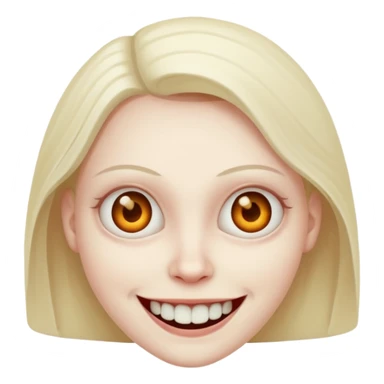 Creepy smile staring at camera sticker