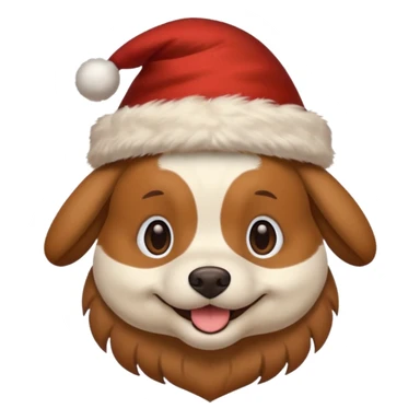dog with festive hat  sticker