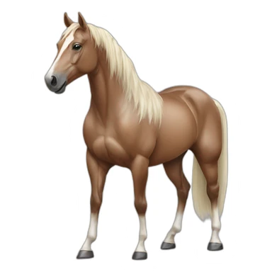 male horse (full body, medical illustration) sticker
