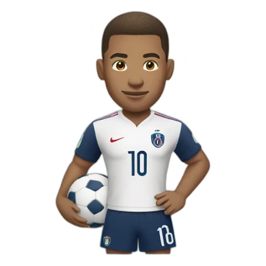 Mbappé with a ball  sticker