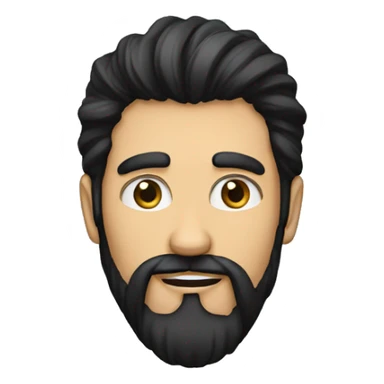 a guy with long, wild black hair and beard sticker
