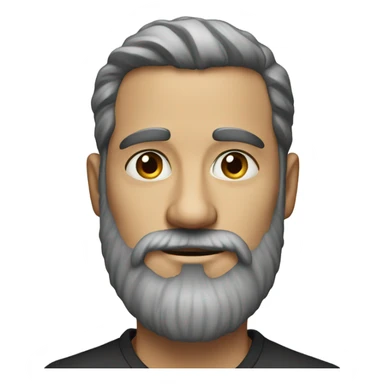 realistic portrait of bearded man sticker