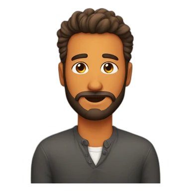 Hombre pelo naranja con barba sticker